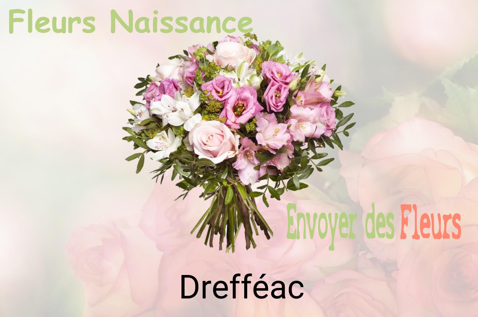 Bouquet de fleurs de naissance livré à Drefféac