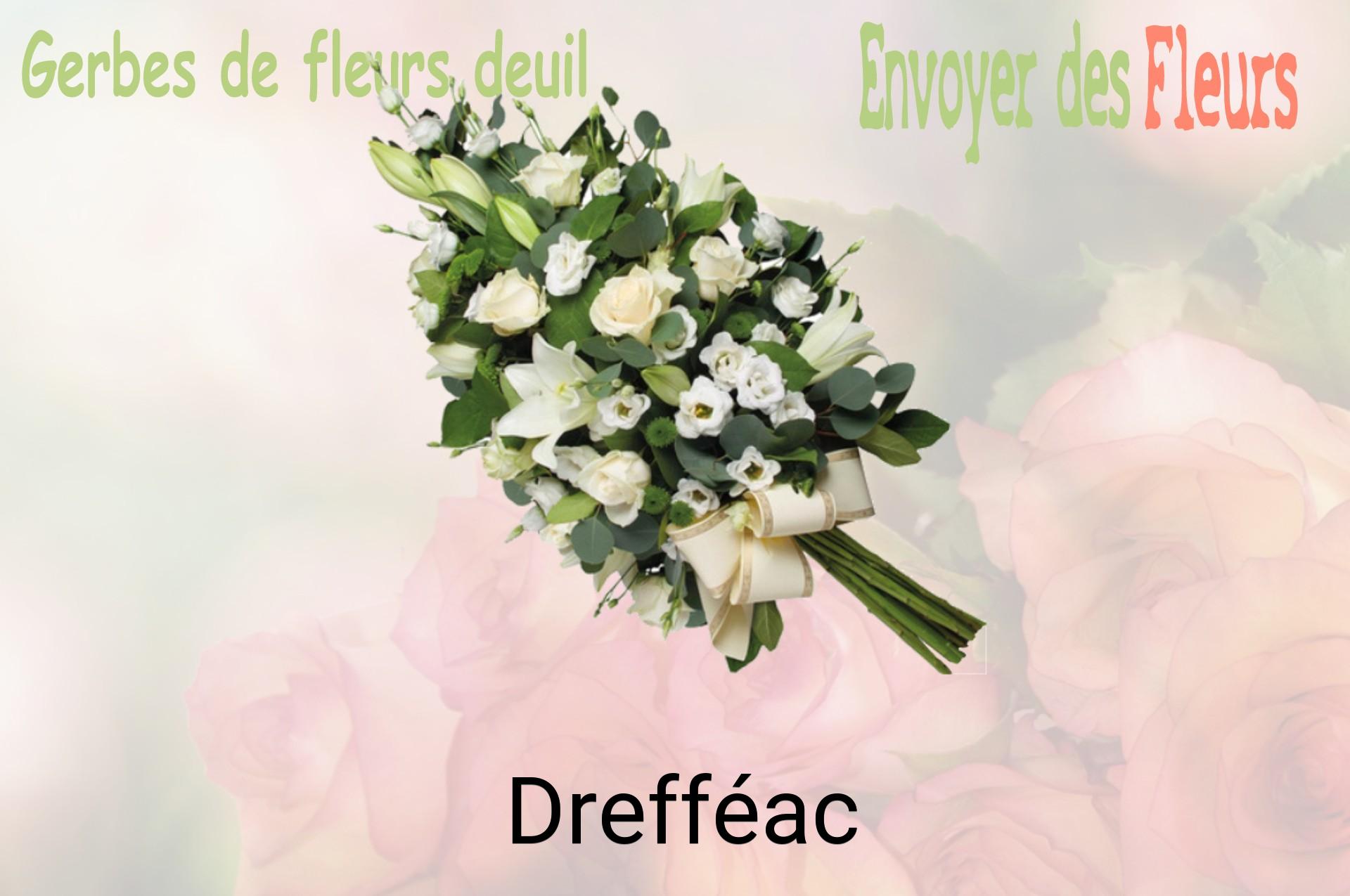 Gerbe de fleurs de deuil livrée à Drefféac